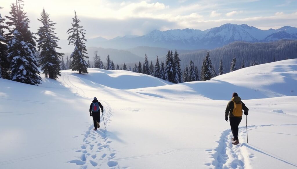 Malerische Winterwanderwege